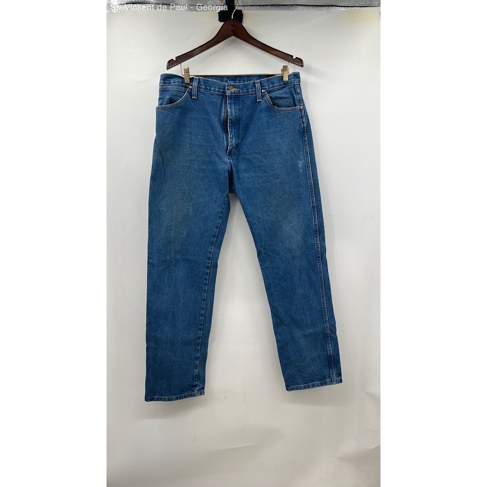 Wrangler Straight Leg Jeans A201 Men's 36x34 Blue Cowboy Cut